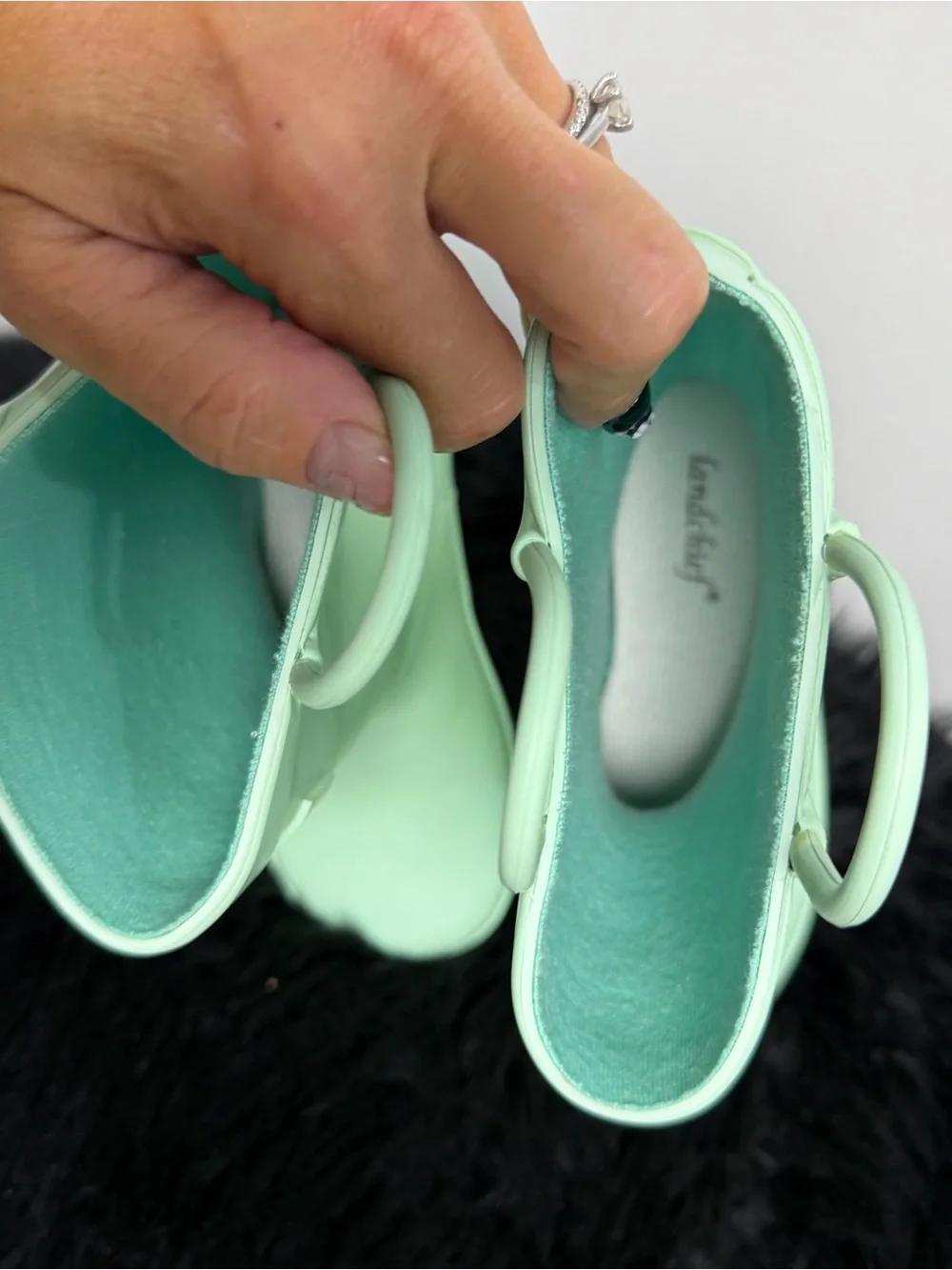 NWOT Kids Land Chief Mint Green Rain Boots size 1